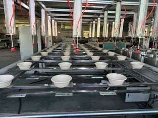 高出力食品安全 食器 トレイ ボウル 内部コーティング 生産ライン 紙パルス 鋳造