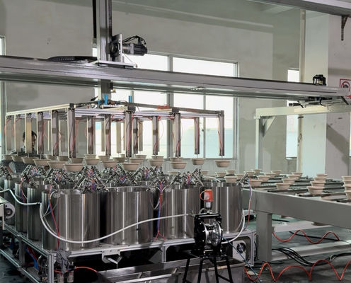 パルプモールド製品用内部スピンコーティングライン - 全自動精密コーティング機