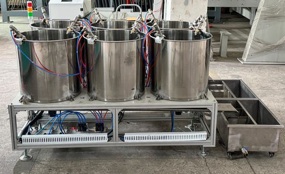 食品包装および工業包装のためのパルス模造のための6ステーションスピンコーティングマシン