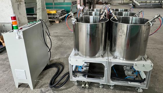 モールドパルプ内面バリアコーティング用標準6ステーションロータリーコーティングライン