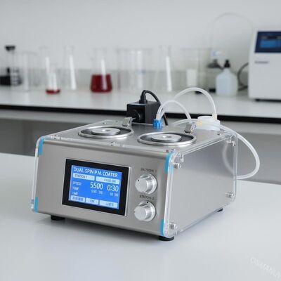 パルプモールド試作品開発用コンパクトデュアルステーション実験用スピンコーター