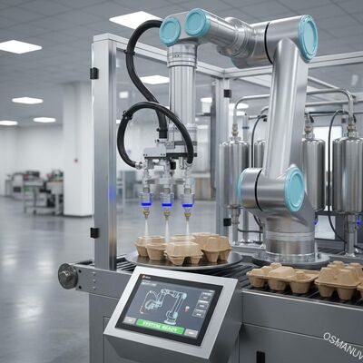 鋳造パルプパッケージング用 高精度ロボット内部コーティングスプレーシステム