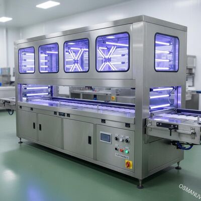 食品と包装のための産業用UV滅菌機 調整可能なコンベヤー幅とランプ構成