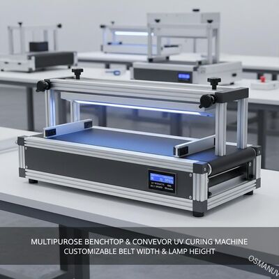 多目的ベンチトップ&コンベヤー 紫外線固化機械 - 調整可能なベルト幅&ランプの高さ