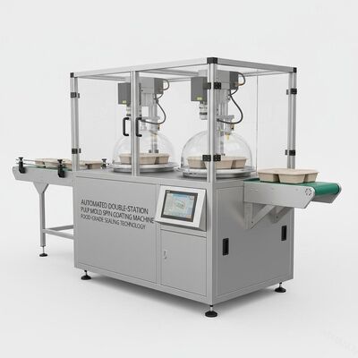 環境に優しい包装の食品級密封のための自動化ダブルステーションパルスモールドスピンコーティングマシン