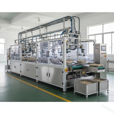 パルプモールド成形包装用24ステーション高速スピンコーティングライン