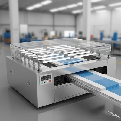 水性塗料用フラットベッド短波赤外線固化炉 セット&シート加工