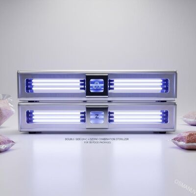 3D食品包装用 双面 UV‐C + オゾン組み合わせステリライザー