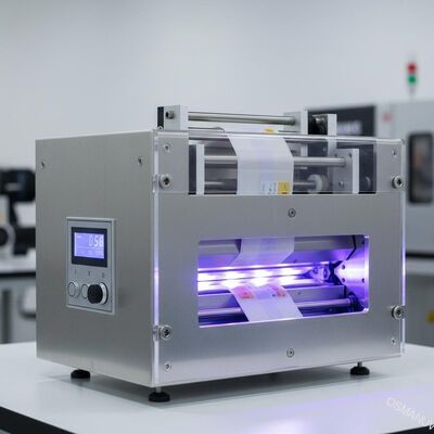 紫外線インクを印刷する自己接着ラベルの表面または機械を治す紫外線すみれ色の軽い照射にニスをかけるため