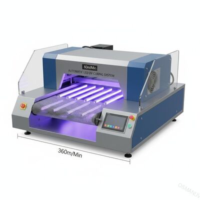60m/Min自動導かれた紫外線治癒機械360mmコンベヤーの網の幅