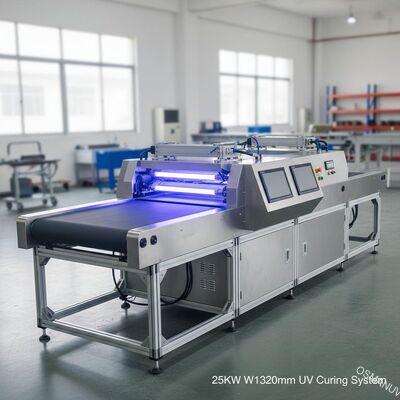 25KW W1320mm 2ランプの紫外線治癒機械コンベヤ・システム