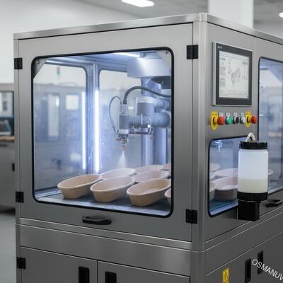 モールドパルプ用自動スプレーコーティングシステム | 精密内部コーティング