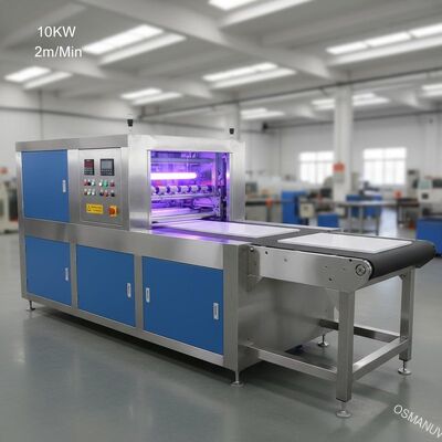 10KW 2m/Minコンベヤー ベルトが付いている平らなオフ・ラインの紫外線ロール コータ