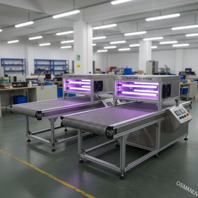 2ランプの紫外線治癒のコンベヤ・システム6.8KWの合計力の空冷