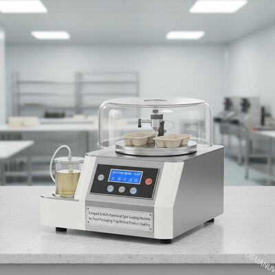 食品包装パルプ成形品コーティング用、コンパクトで多機能なスピンコーター