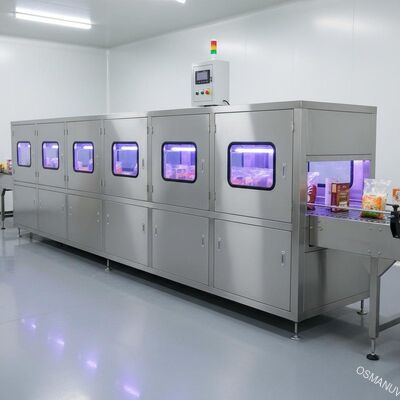 食品包装および散装品のための産業用UV滅菌トンネル - 輸送型インラインシステム
