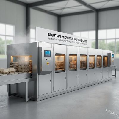 工業用マイクロ波乾燥機 - 卵皿と食品包装のためのカスタマイズ可能なトンネルシステム