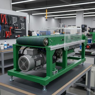220V 50HZ同期CNCの緑のコンベヤー ベルト機械0.75KW
