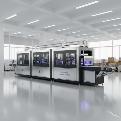点の紫外線印字機か自動コーティング装置の工場