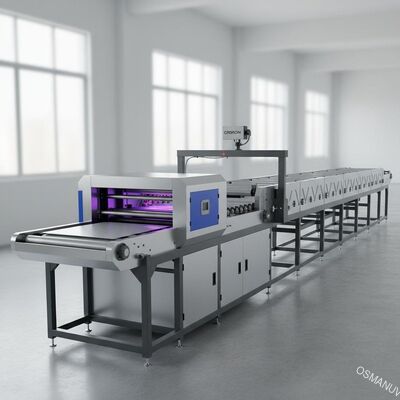 OMRONの電気目が付いている30mの折目の乾燥したライン紫外線コータ