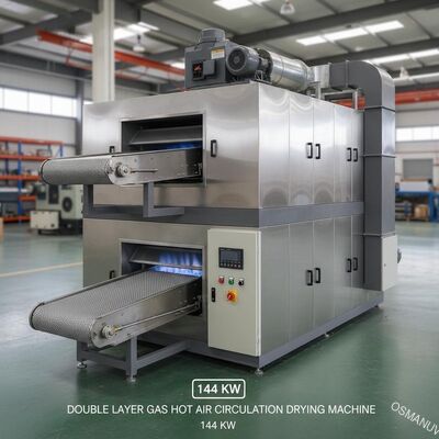1320コンベア用二層式ガス熱風循環乾燥機 144kW