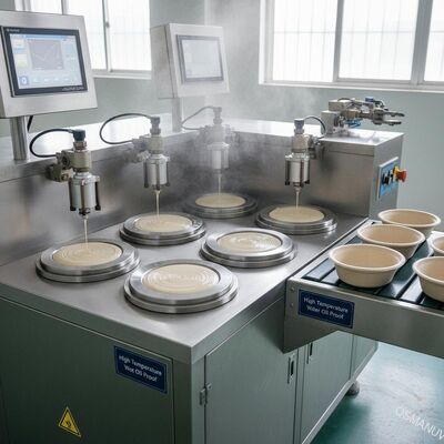 高温耐水耐油ファイバーボウル用トレイコーティング、6連スピンコーター、竹パルプ、サトウキビ用