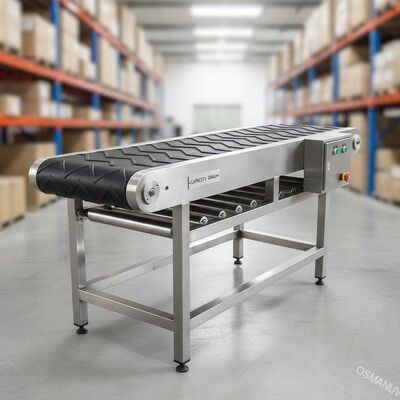 輸送用コンベアベルト機械 ステンレス鋼ゴムベルト 容量50kg/h