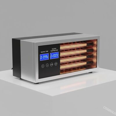 熱する時間 0-999s と熱する温度 0-200C 赤外線ドライヤー