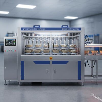 24 ステーション スピンコーティング マシン バリアコーティング付き 繊維をパルス 模造用