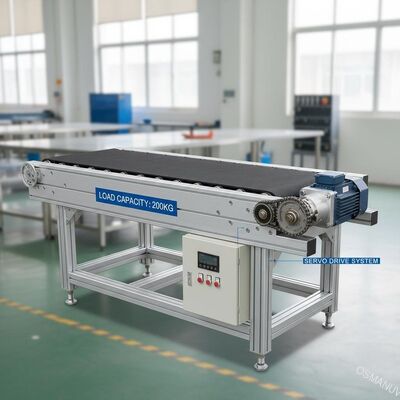 200kg 負荷容量 ゴムベルトとサーボモーターのコンベアベルトマシン