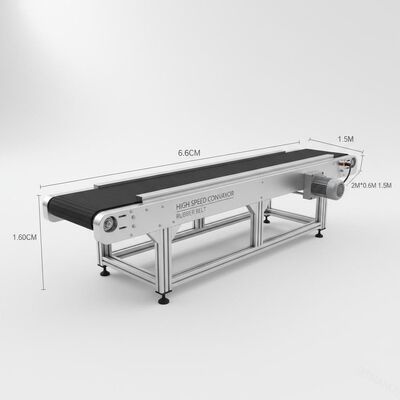 高速コンベアベルト機 2m*0.6m*1.5m ゴムベルト付き