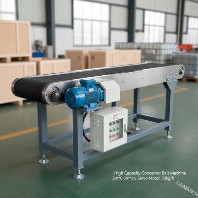 高容量コンベアベルト機械 50kg/h のサーボモーター 2m * 0.6m * 1.5m