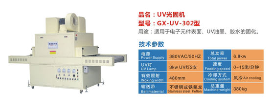 6.8KW 15m/Min停止スイッチ反射紫外線治癒機械/紫外線導かれた治癒システム