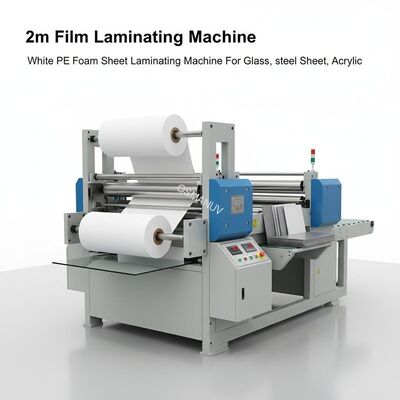 2m Film Laminating Machine, White PE Foam Sheet Laminating Machine For Glass,steel Sheet,Acrylic