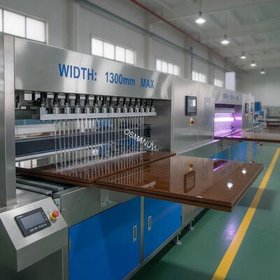 Curtain Coating Line for Flat Furniture & Wood Panels – Customizable Width up to 1300mm with High-Gloss UV Finish