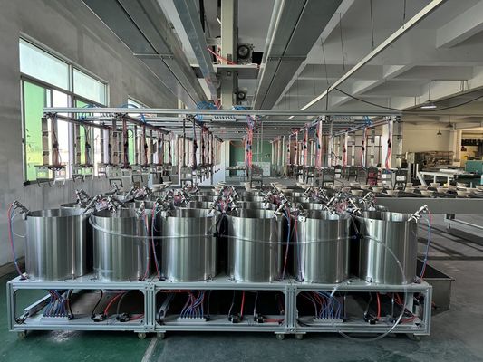 パルプモールド内面コーティング用24ステーションロータリーコーティングライン | 大量自動生産システム